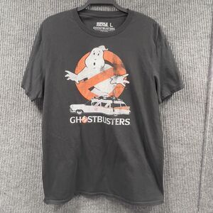 Ghostbusters 2019 T-Shirt Mens Large Ecto-1 with‎ Logo Graphics Black Pullover